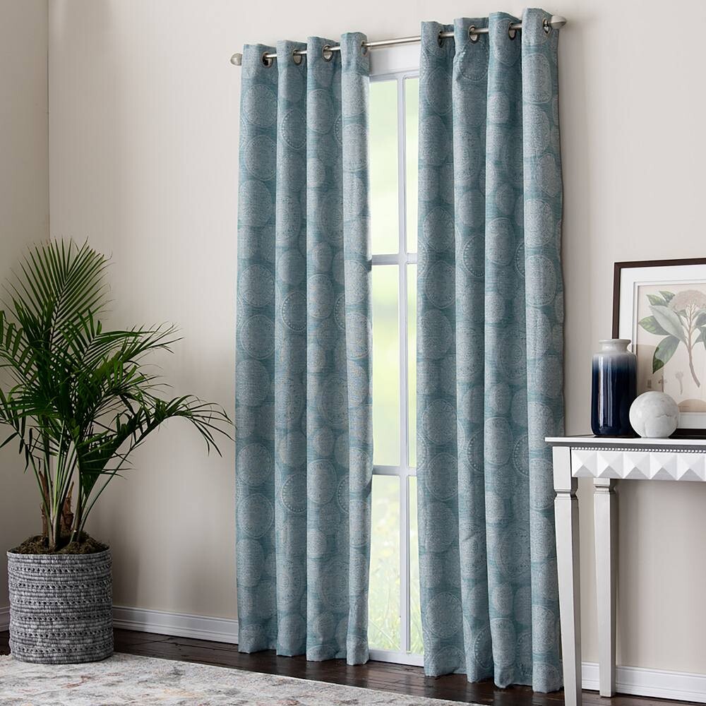 

Занавеска Corona 1-панельная занавеска Mandera с люверсами на верхнем окне Corona Curtain, цвет Teal