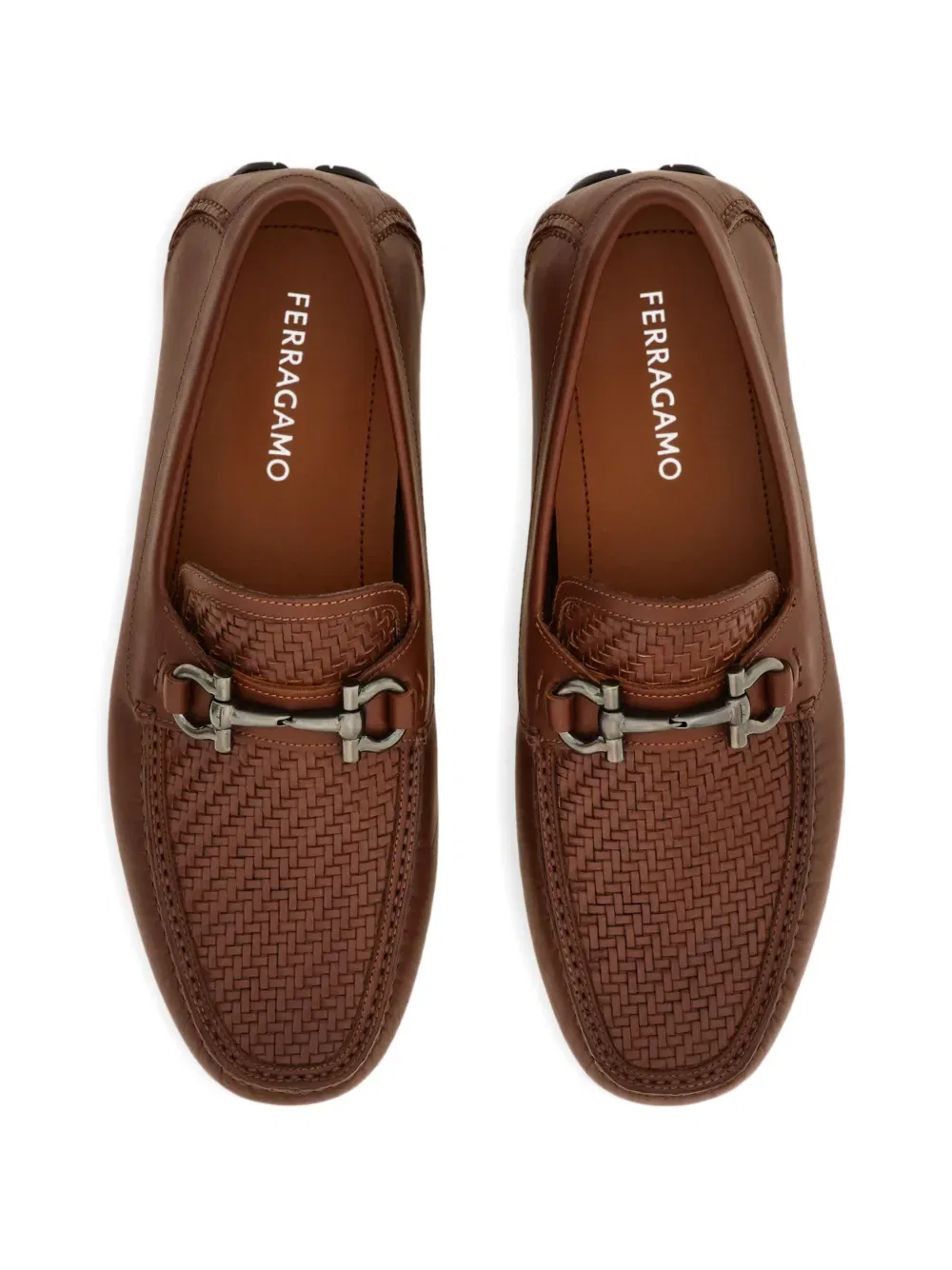 Лоферы с декоративным элементом для водителя Gancini Ferragamo, коричневый — фото 3