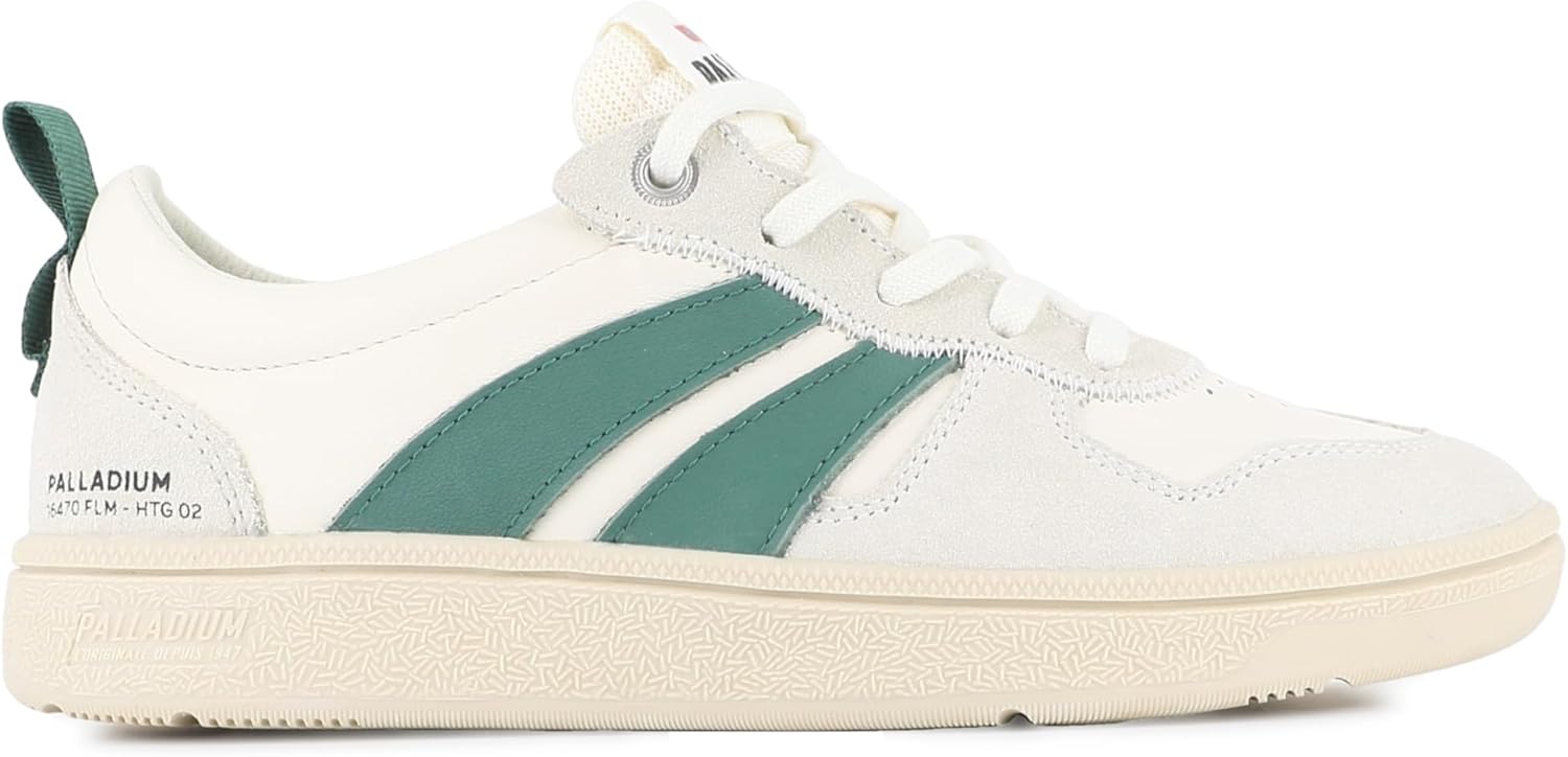 

Унисекс кроссовки Palladium Pallacup Flame из кожи, модные кожаные повседневные прогулочные туфли с резиновой подошвой, зеленый/кремовый