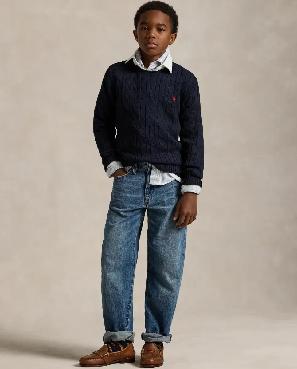 Детские джинсы из хлопка Lynwood Polo Ralph Lauren, индиго синий
