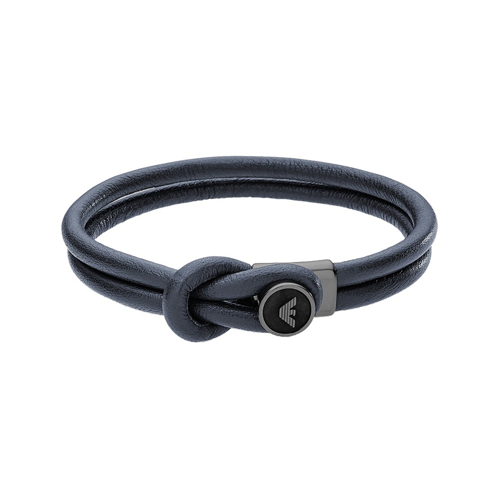 

Кожаные браслеты для мужчин Black EMPORIO ARMANI, темно-синийсиний