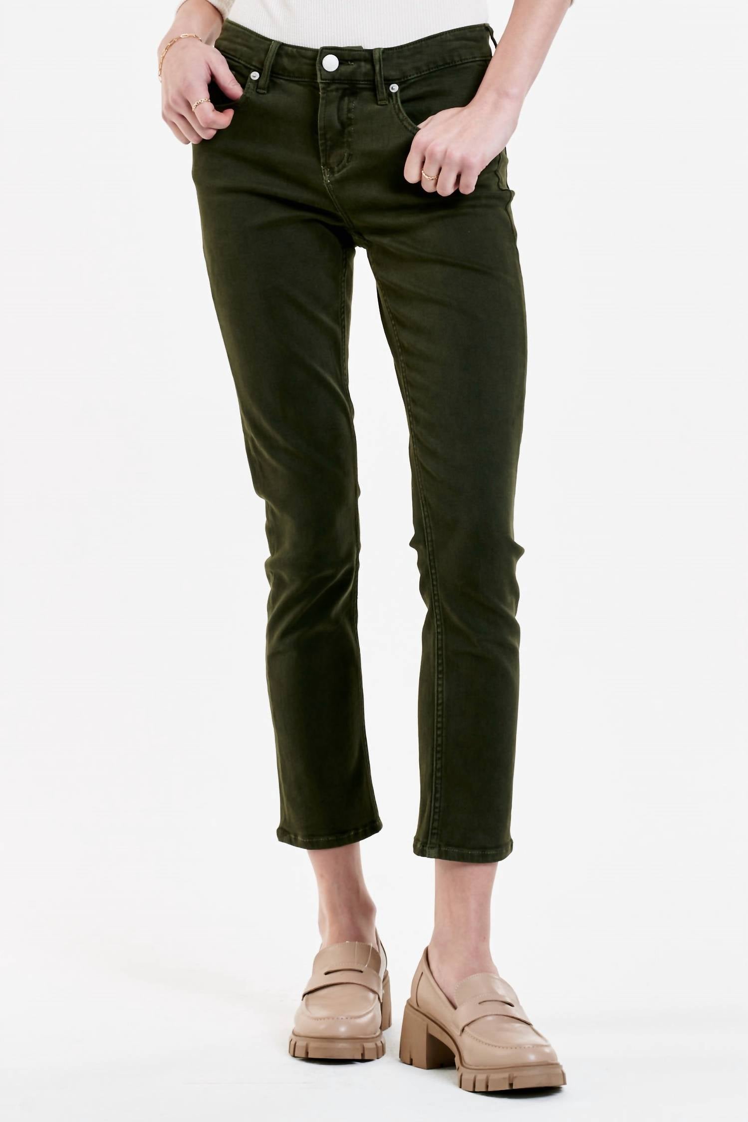 

Прямые джинсы Blaire High Rise Ankle Slim в цвете Pine DEAR JOHN DENIM