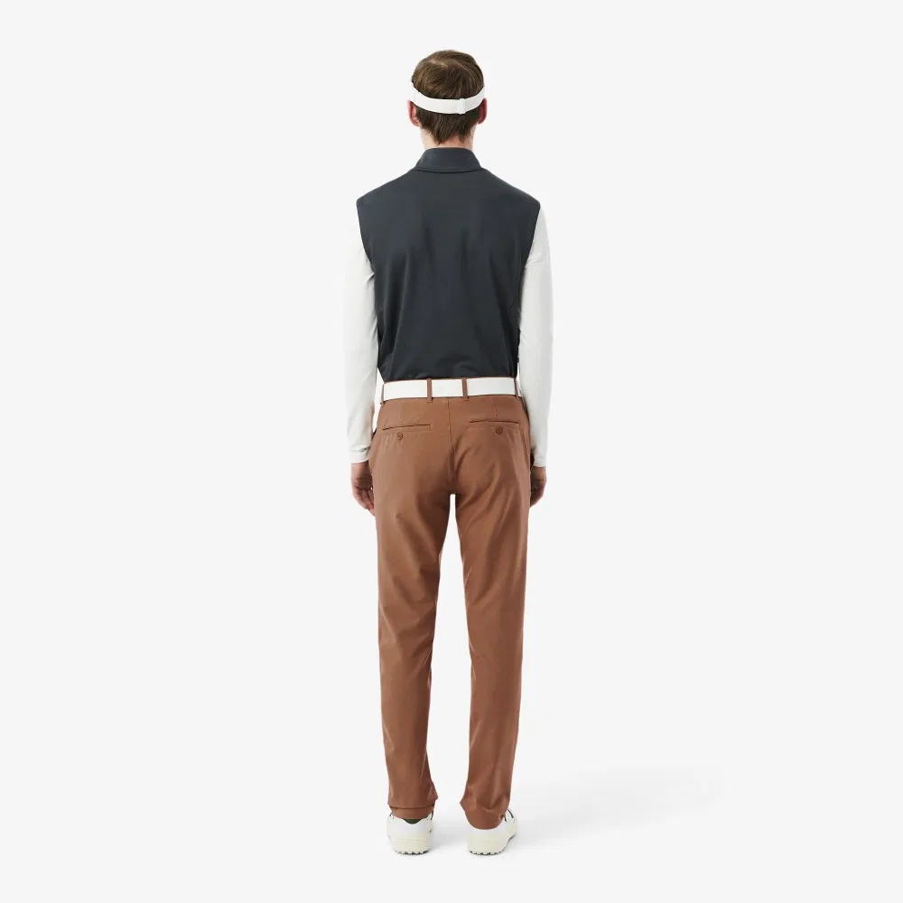 Мужские базовые брюки для гольфа коричневые от Lacoste — фото 3
