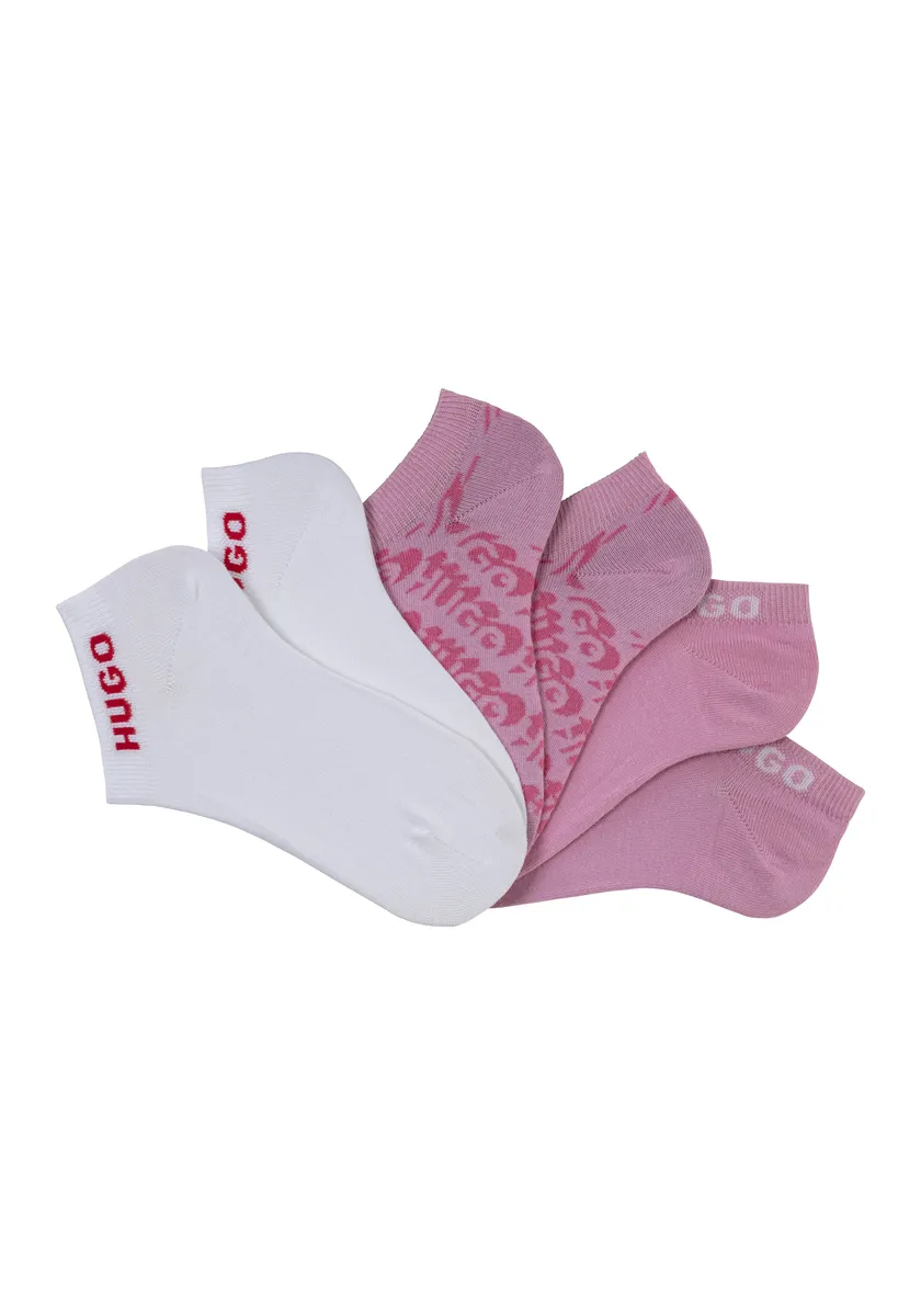 

Носки HUGO Underwear "3P AS LOGO ALLOVER CC W" (упаковка, 3 пары, 3 шт.), с логотипом, цвет Medium Pink 664