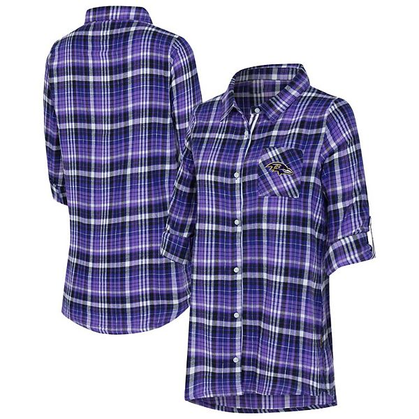 

Женская ночная рубашка concepts sport purple baltimore ravens laney plaid tri-blend на пуговицах Unbranded