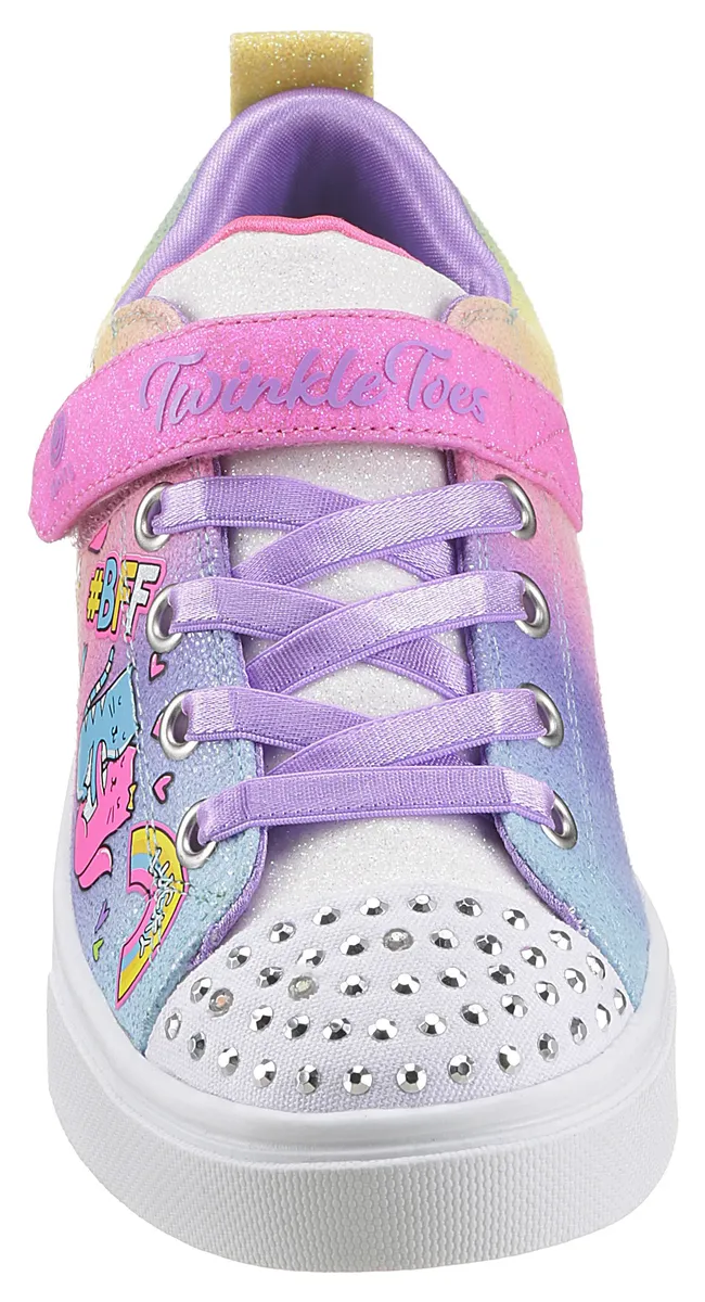 Детские кроссовки Skechers "TWINKLE Sparks BFF MAGIC", блестящий вид, повседневная обувь, полуботинки, туфли на шнуровке Skechers Kids, цвет Bunt — фото 4