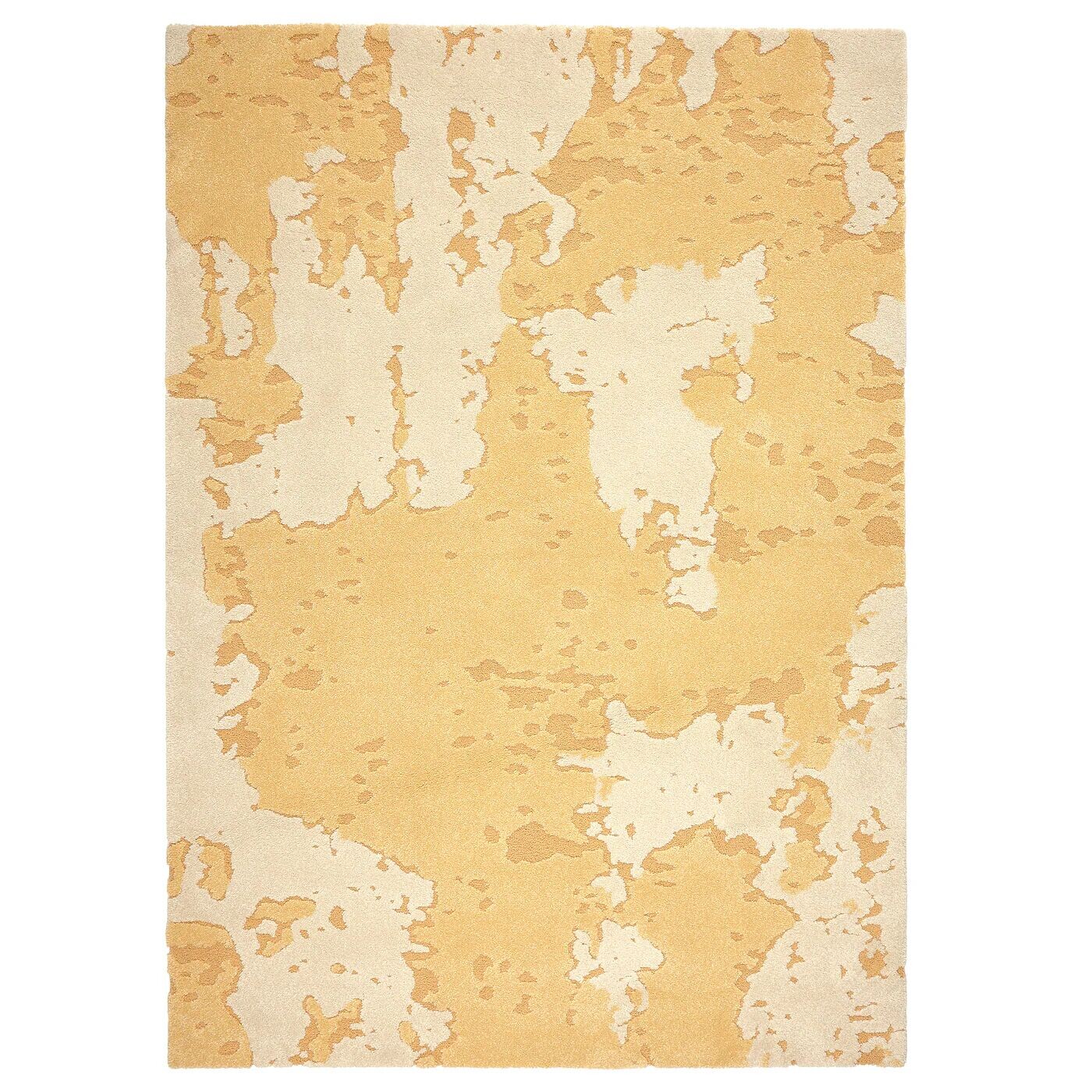 

Ковер с коротким ворсом, желтый/белый, 160x230 см, RINGKLOCKA IKEA