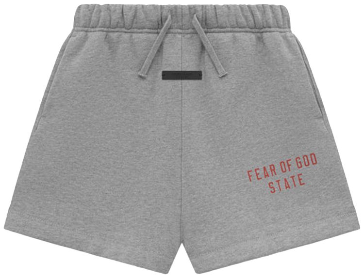 

Детские флисовые футбольные шорты Fear of God Essentials, серый