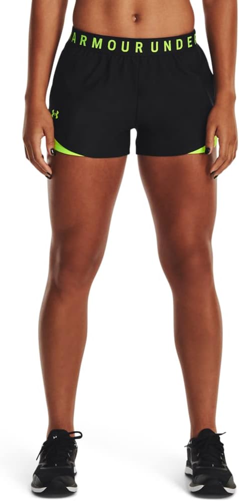 

Under Armour Women's Play Up 3.0 шорты, (051) Black/Lime Surge/Lime Surge