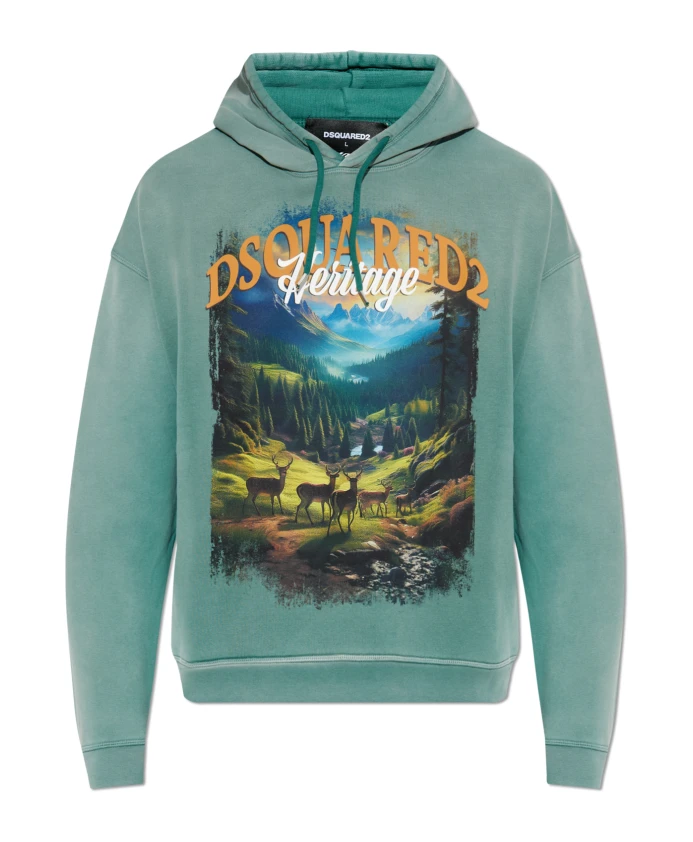 

Толстовки и худи Dsquared2, зеленый