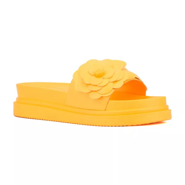 Женские тапочки-слайды Camilia New York & Company, цвет orange sorbet