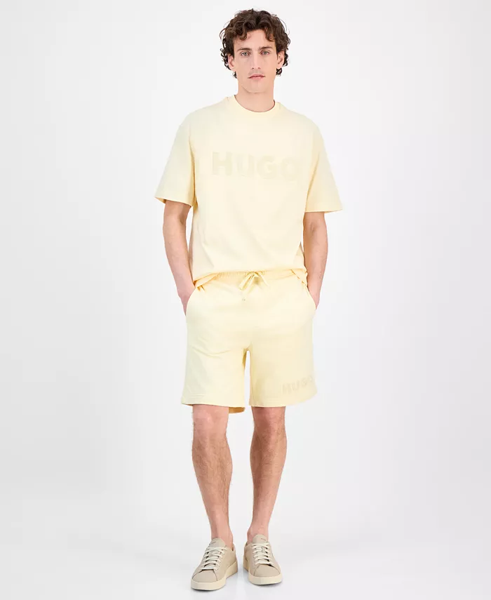 

Мужские хлопковые шорты Dinkoe Hugo Boss, желтый