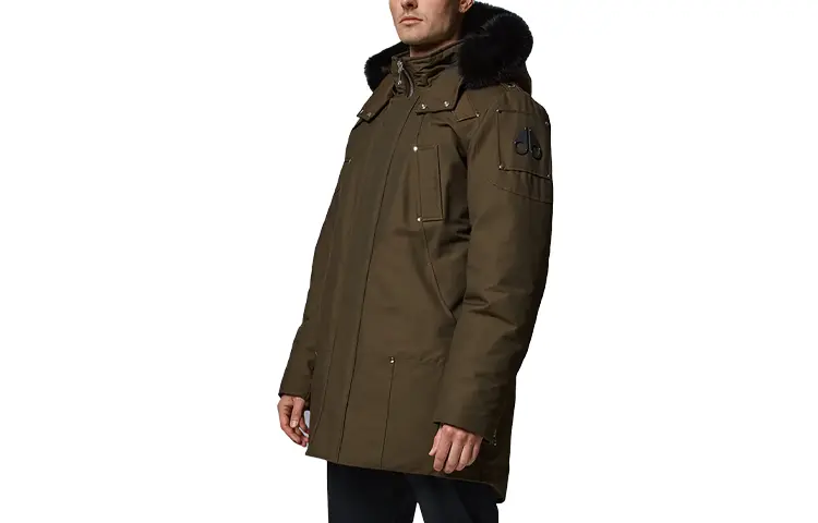 

Moose Knuckles Парка с отделкой Stage Lake на пуховой подкладке, Army Green