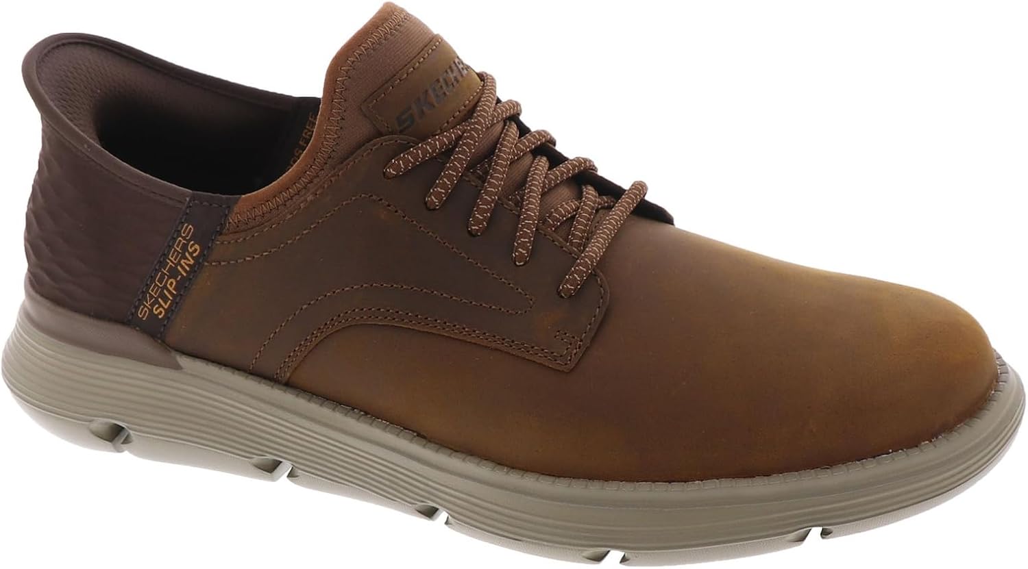 Мужские лоферы Skechers Garza без шнурков, темно-коричневый — фото 3