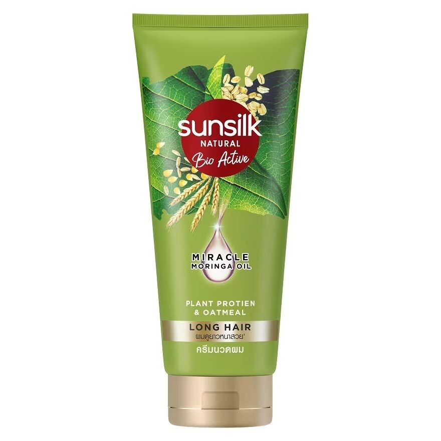 

Sunsilk Натуральный кондиционер с биоактивным растительным протеином «Овсянка» для длинных волос 330 мл. ครีม, Green