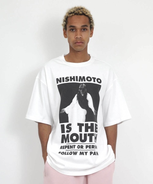 

Футболка с короткими рукавами, принт NISHIMOTO IS THE MOUTH, белый