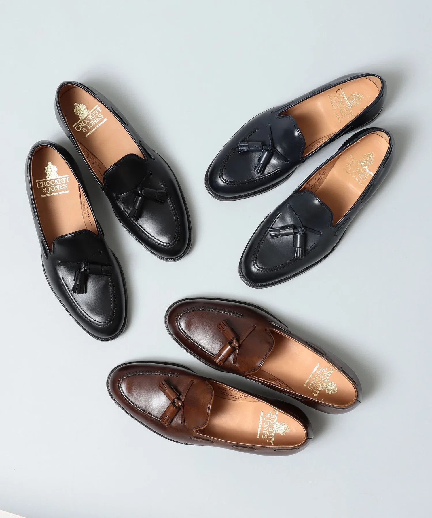 [Топ-100 товаров BEAMS] Лоферы CROCKETT&JONES / CAVENDISH из телячьей кожи с кисточками — фото 4