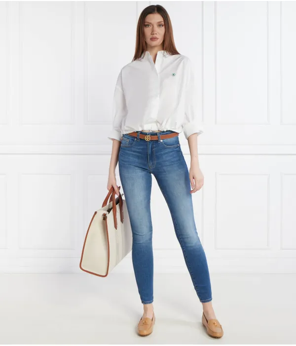 Рубашка-Блузон SMD с завязками Cropped fit Tommy Hilfiger, белый — фото 2