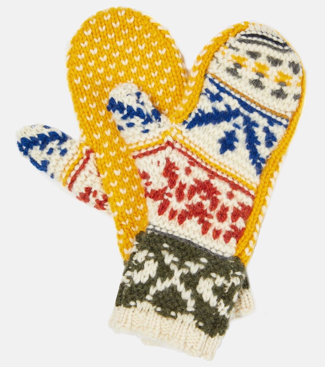 

Жаккардовые кашемировые варежки bernina Loro Piana, мультиколор