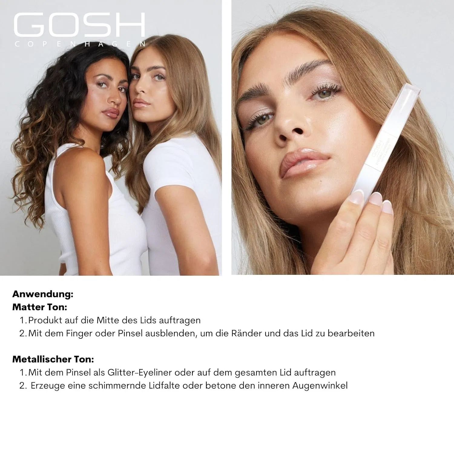 Двусторонние тени для век GOSH Eyeconic Eyeshadow 2-в-1 No brand, 001 Basic B — фото 4