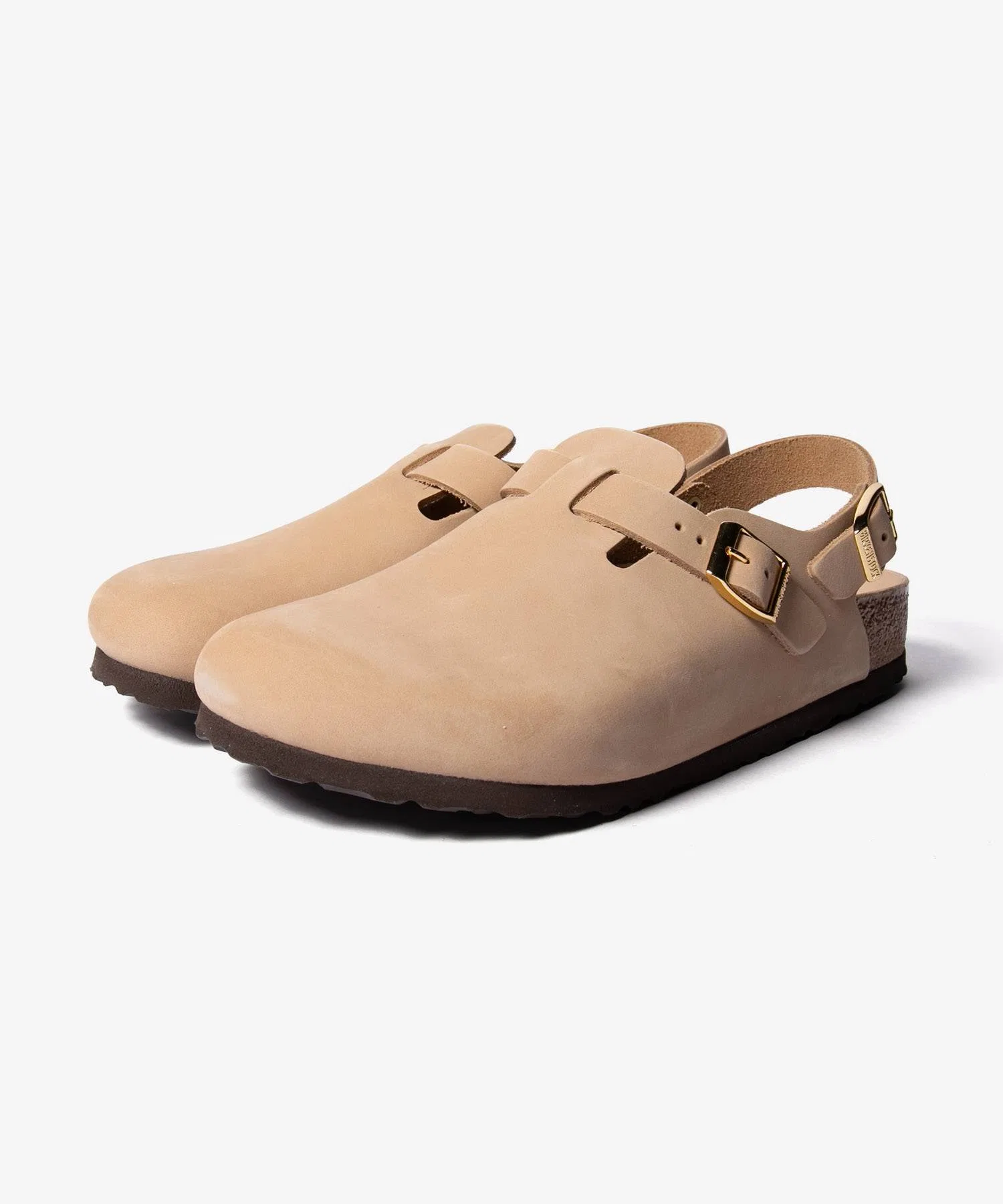 Унисекс сандалии BIRKENSTOCK Tokio из нубука зелёно-голубые — фото 2