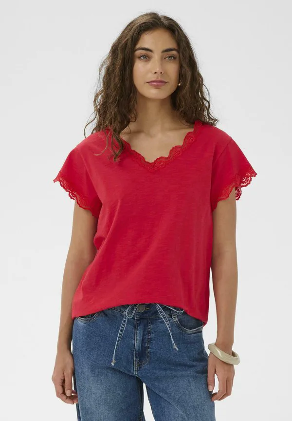 

Базовая футболка cubiana с кружевом Culture, Racing Red, Красный, Базовая футболка cubiana с кружевом Culture, Racing Red