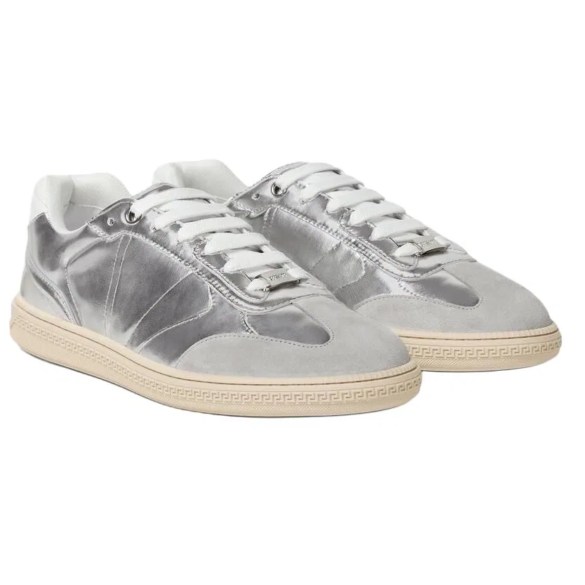 Кроссовки скейтбордические Greca Court Low VERSACE Silver — фото 4