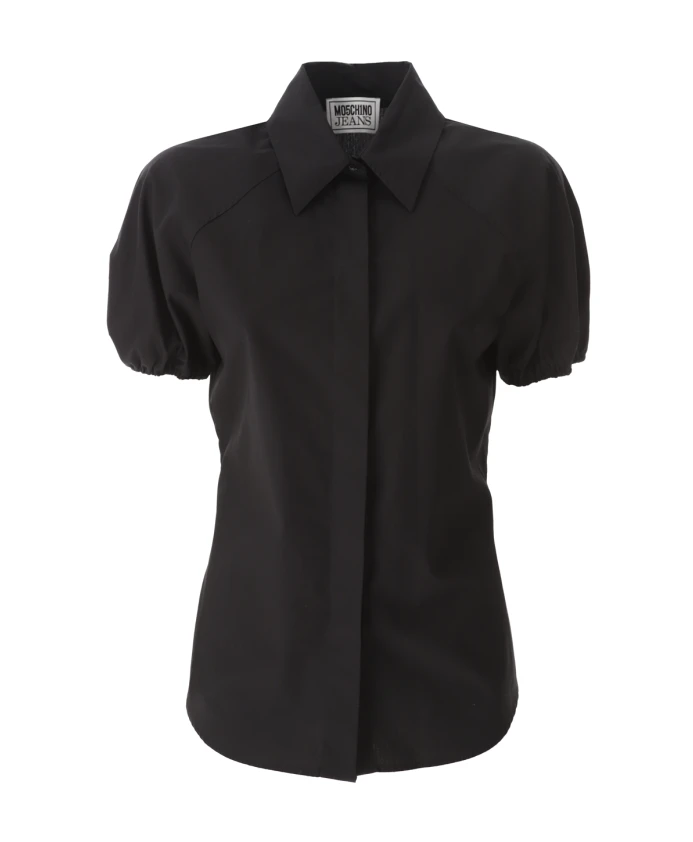 

Черная блузка с пышными рукавами Moschino, черный