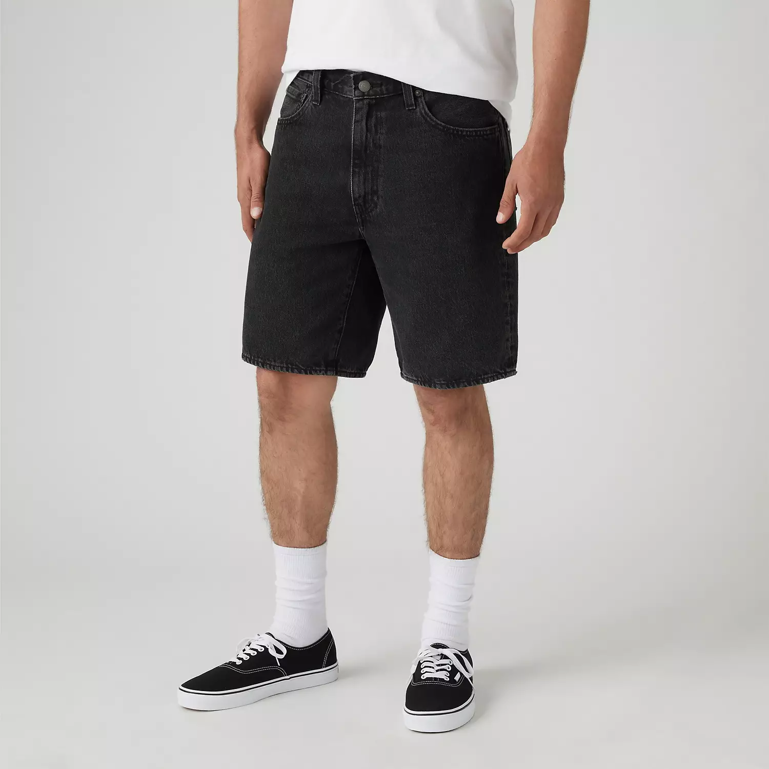 454 Мужские шорты свободного покроя 10 дюймов Levi's, цвет Just Business Shorts - Black — фото 2