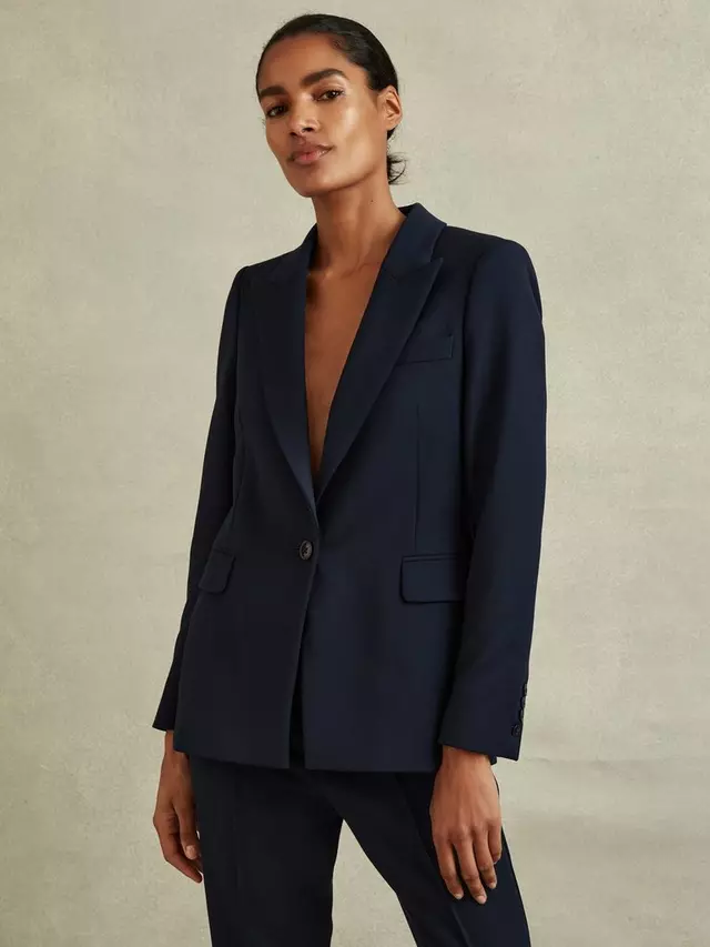 

Блейзер Reiss Petite Gabi Tailored Single Breasted Suit, темно-синий