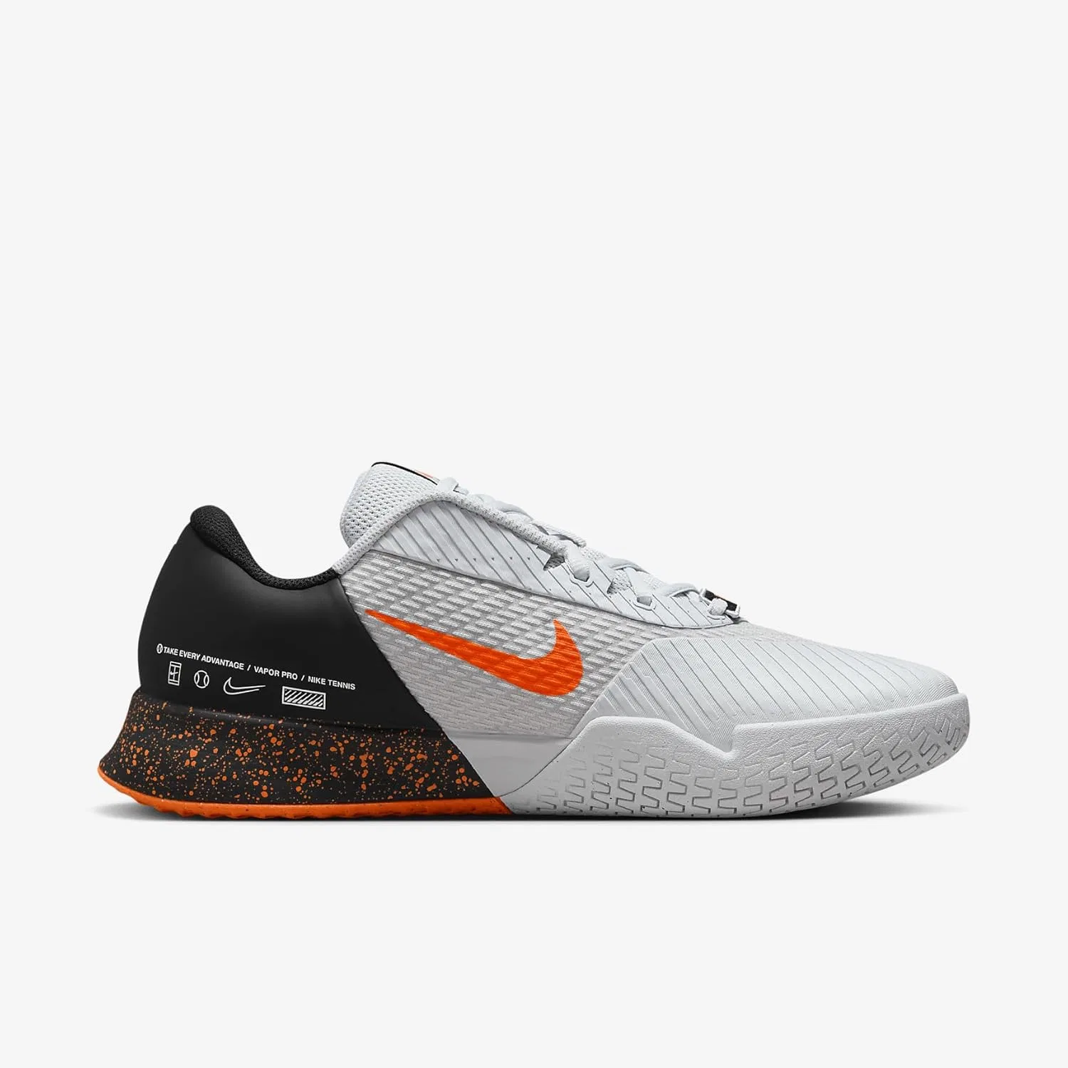 Кроссовки теннисные Nike Zoom Vapor Pro 2 HC Premium, Pure Platinum/Hyper Crimson/White/Black — фото 3