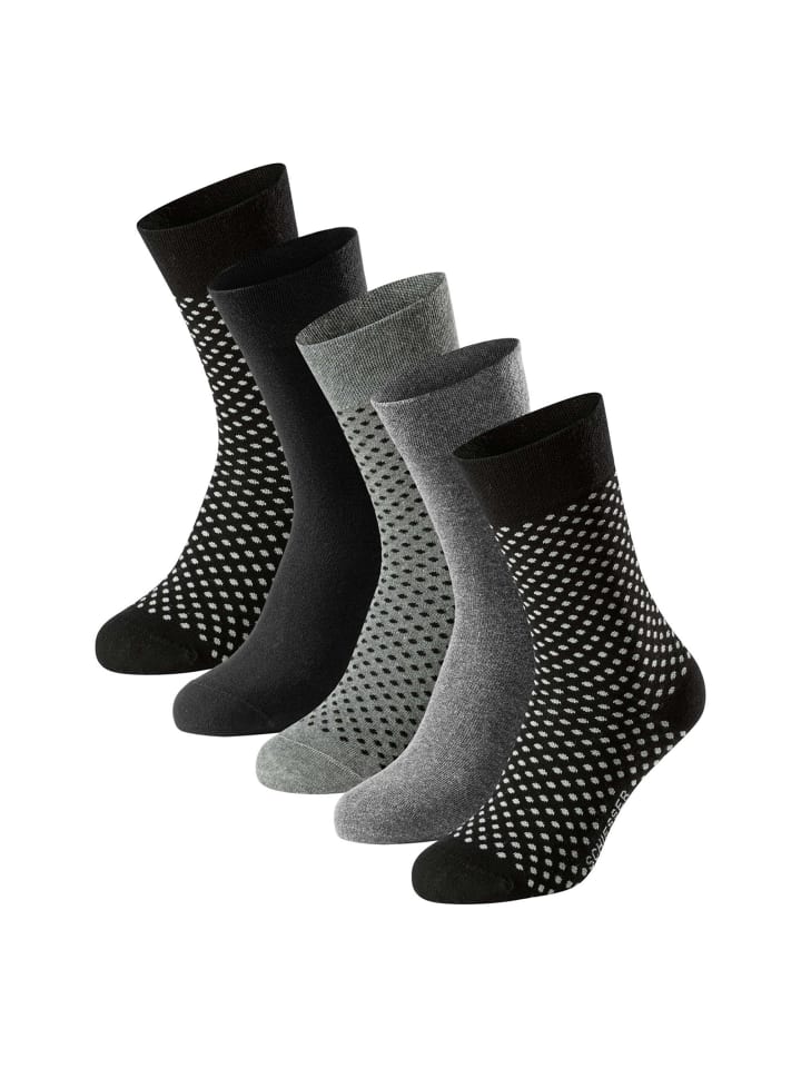 

Schiesser Носки, 5 пар, черные в горошек