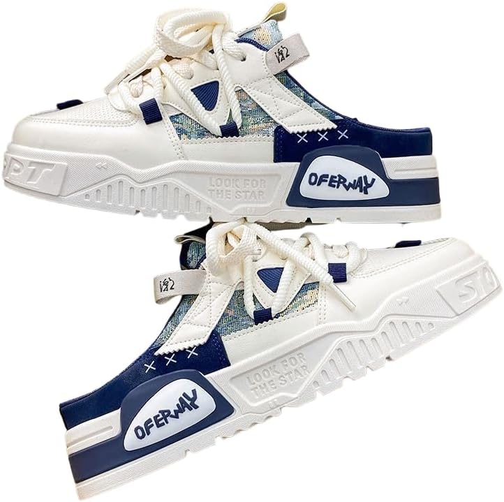 

Мужские повседневные лоферы без пятки, сандалии с плоской подошвой, полузакрытые дышащие кроссовки для ходьбы Hchctry, бежевый