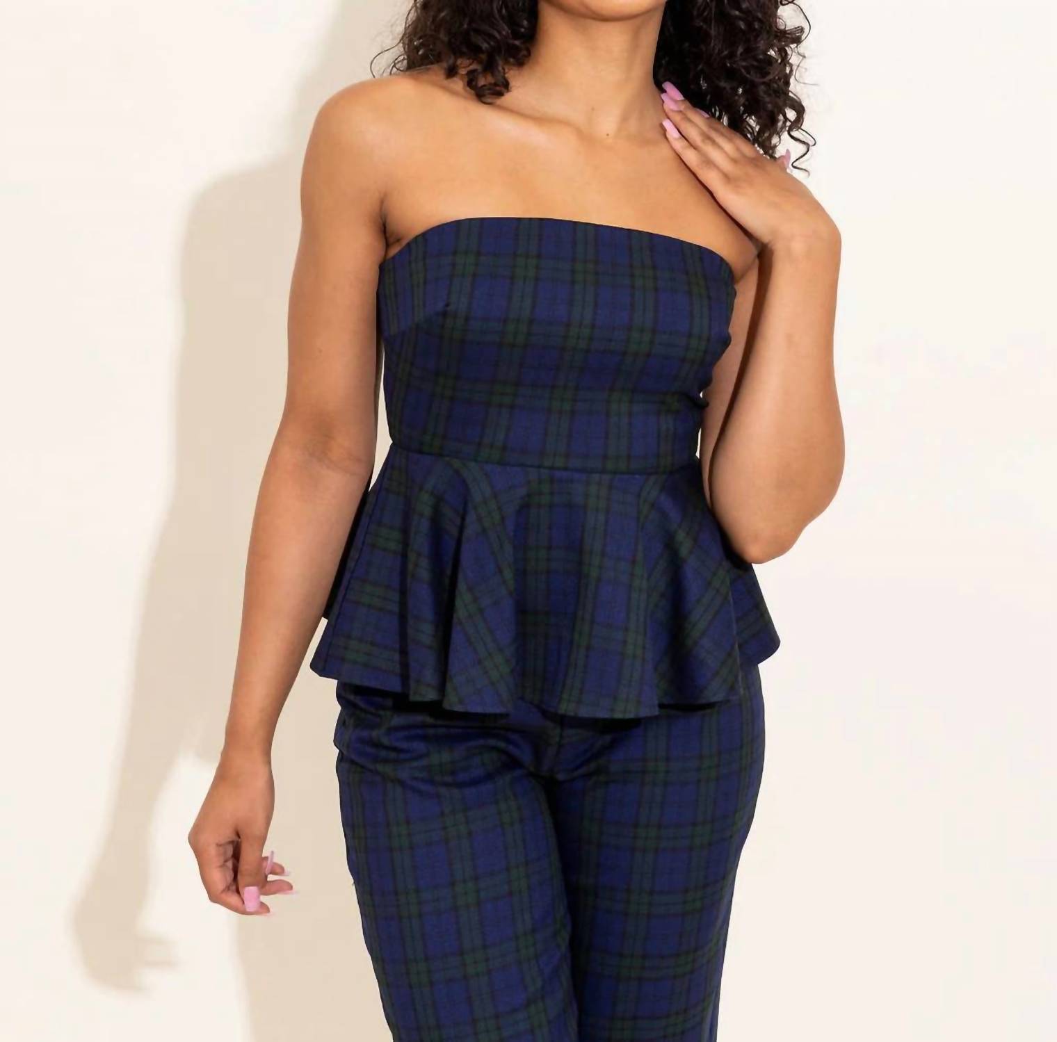 

Топ Мелиссы в клетку Alden Adair, цвет tartan
