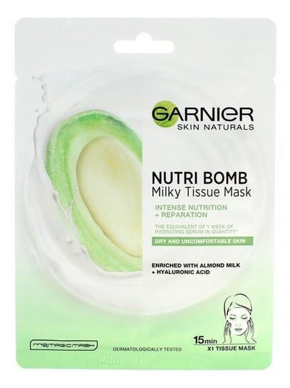 

Питательная и восстанавливающая тканевая маска. Garnier, Skin Naturals Nutri Bomb