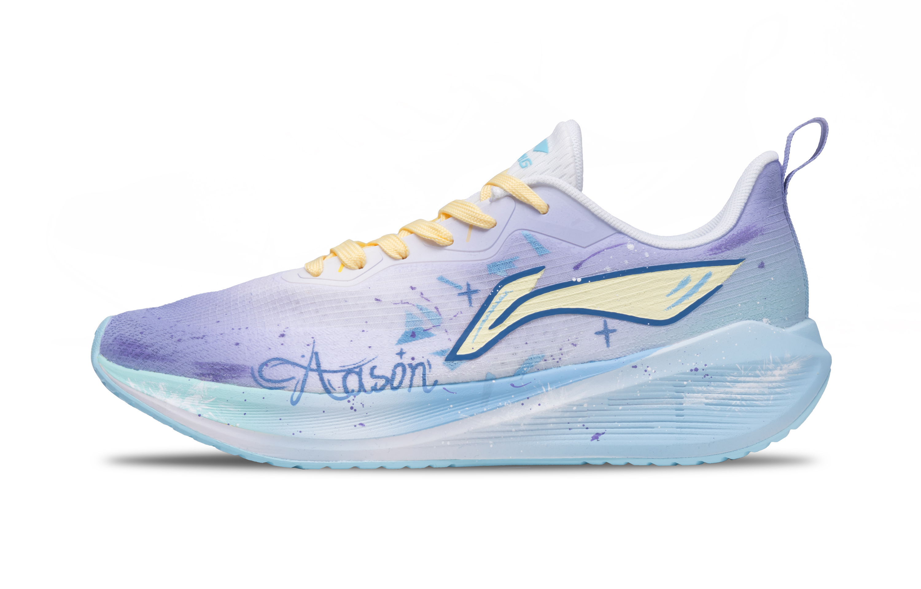 

LINING Кроссовки мужские Wuyue с низким верхом, синие/фиолетовые