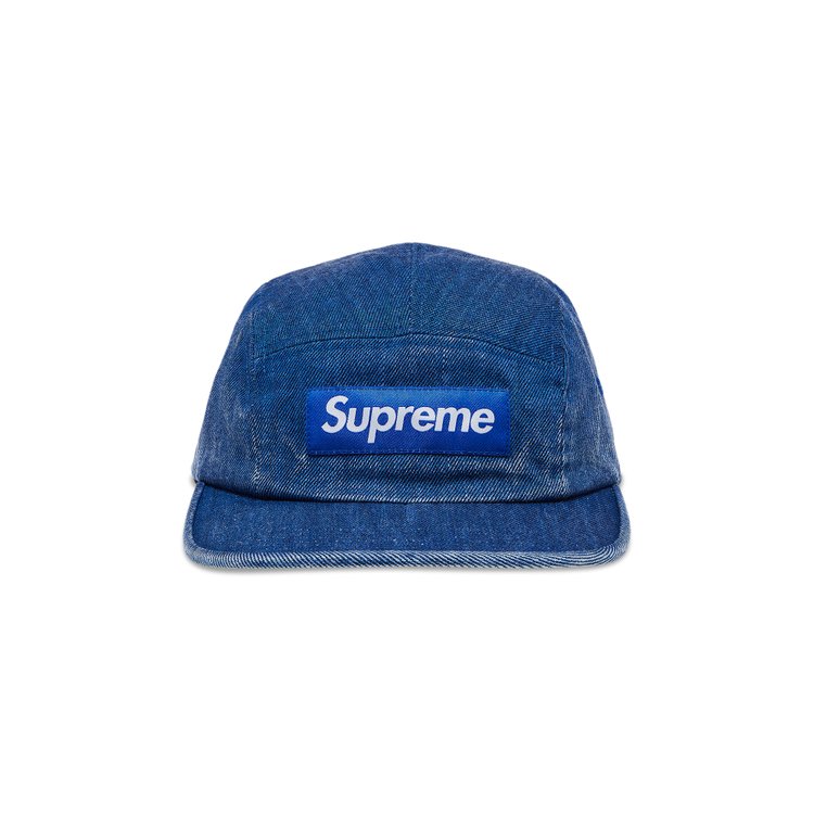 

Бейсболка Supreme Coated Denim Camp Cap, цвет Royal