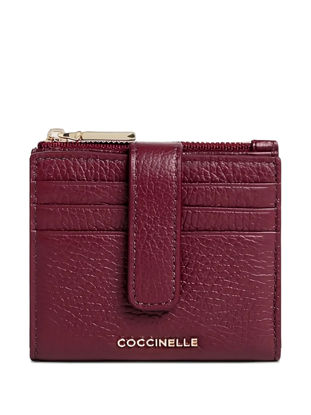 

Кожаный кошелек на молнии Coccinelle, красный