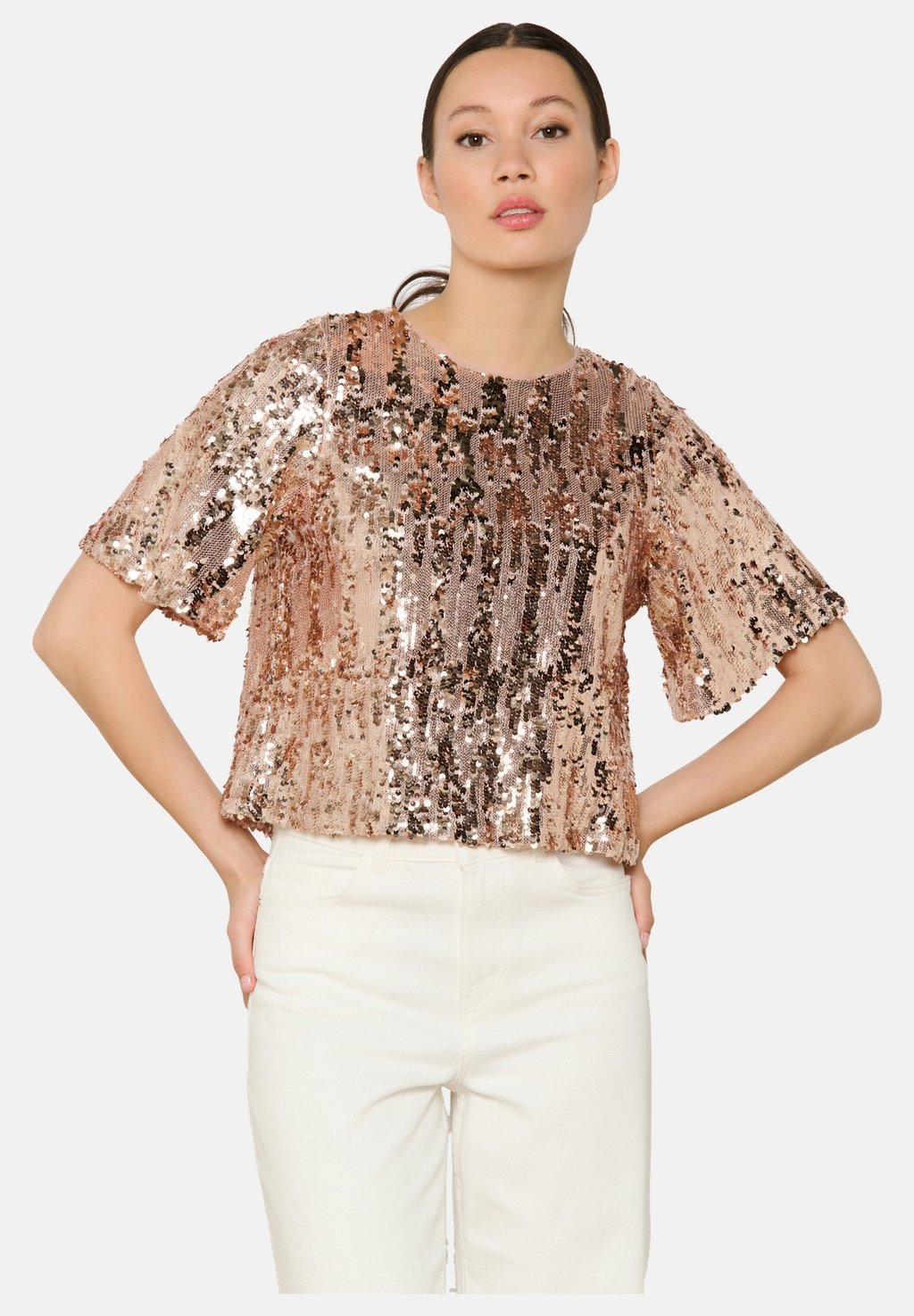 

Блуза SEQUIN EMBELLISHED LolaLiza, цвет Nude Pink