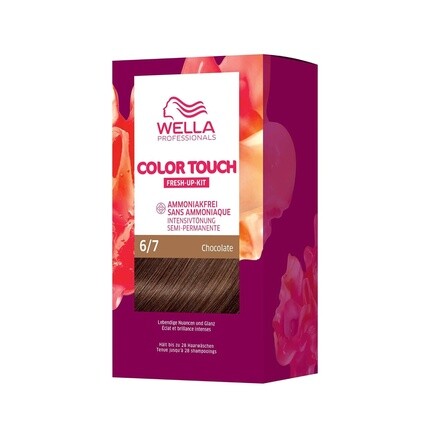 

Wella Профессиональная полуперманентная краска для волос Color Touch без аммиака для обновления цвета и покрытия седых волос с набором для корней и маской для волос шоколадного цвета