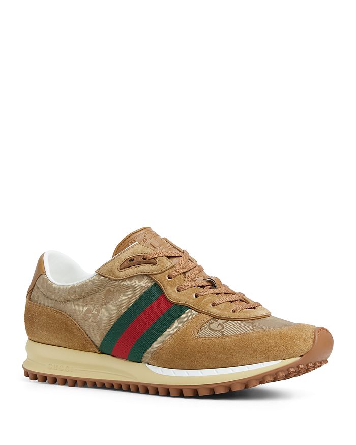 

Мужские замшевые кроссовки Gucci, коричневый/бежевый