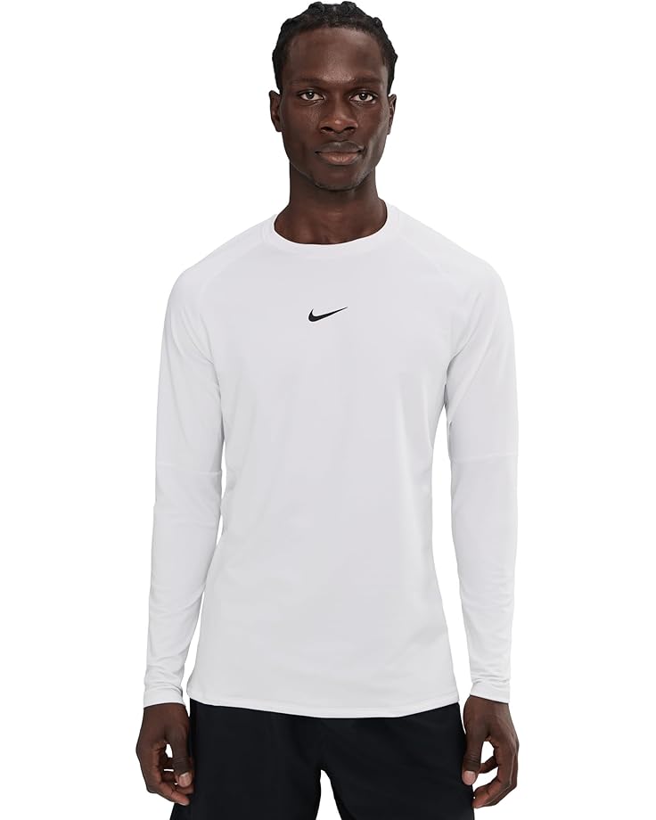 

Мужская футболка Nike Pro Top Warm Long Sleeve Crew, White/Black, Белый, Мужская футболка Nike Pro Top Warm Long Sleeve Crew, White/Black