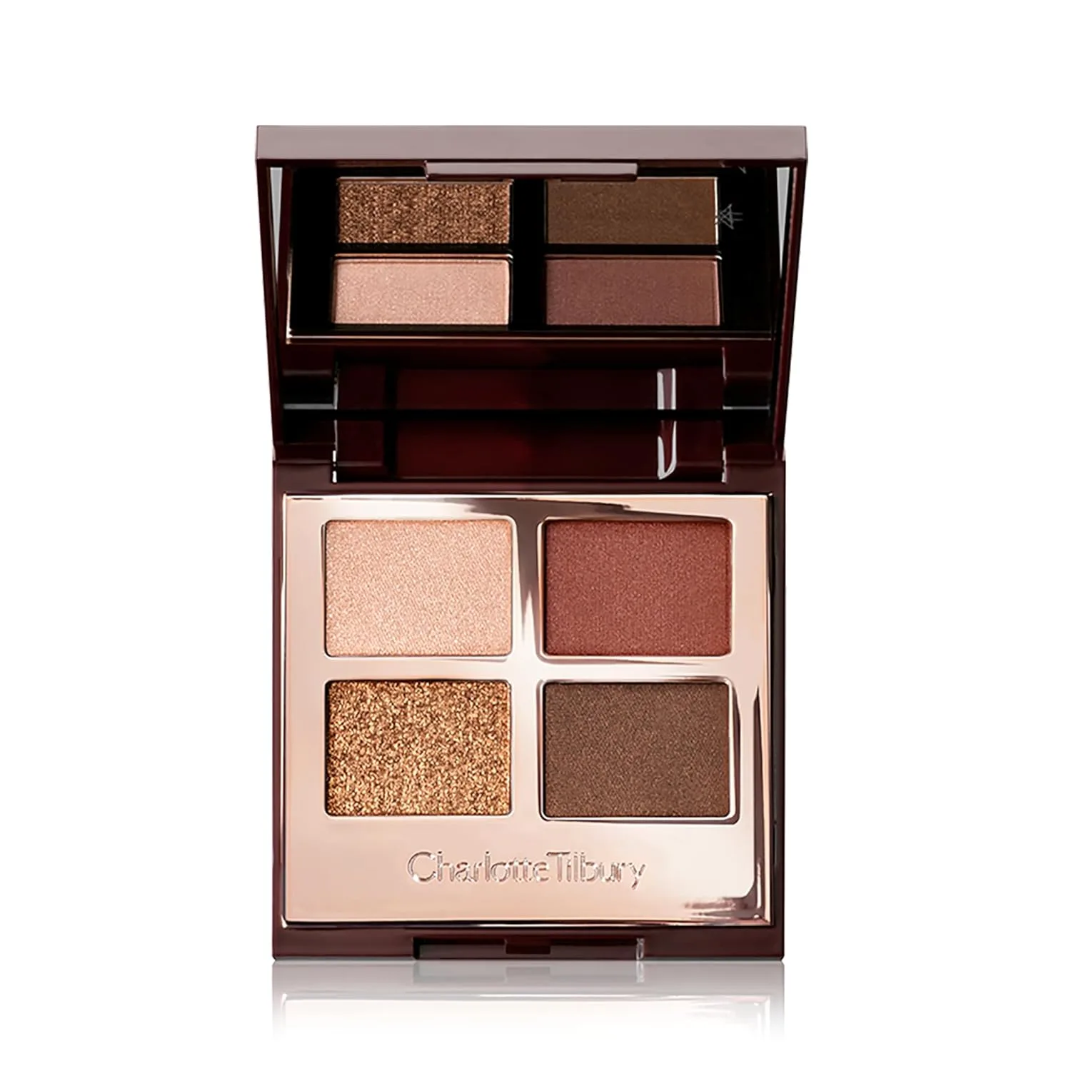 Палетка теней для век Charlotte Tilbury Luxury Palette Eyeshadow - палетка с мерцающими, металлическими и матовыми сатиновыми оттенками, содержащая 4 взаимодополняющих оттенка., The Bella Sofia - bronze and copper