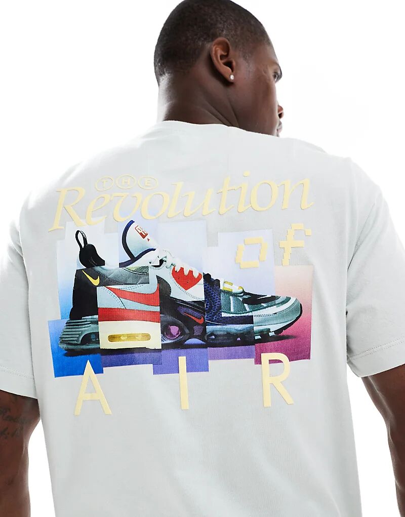 

Футболка с графическим принтом Nike светло-зеленого цвета