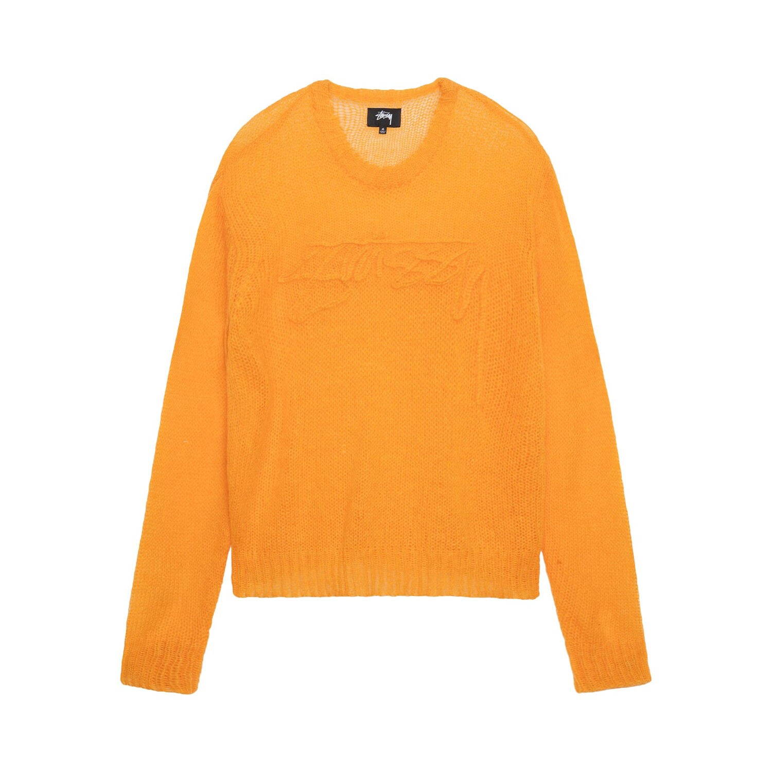

Свободный вязаный свитер с логотипом Stussy, цвет Оранжевый