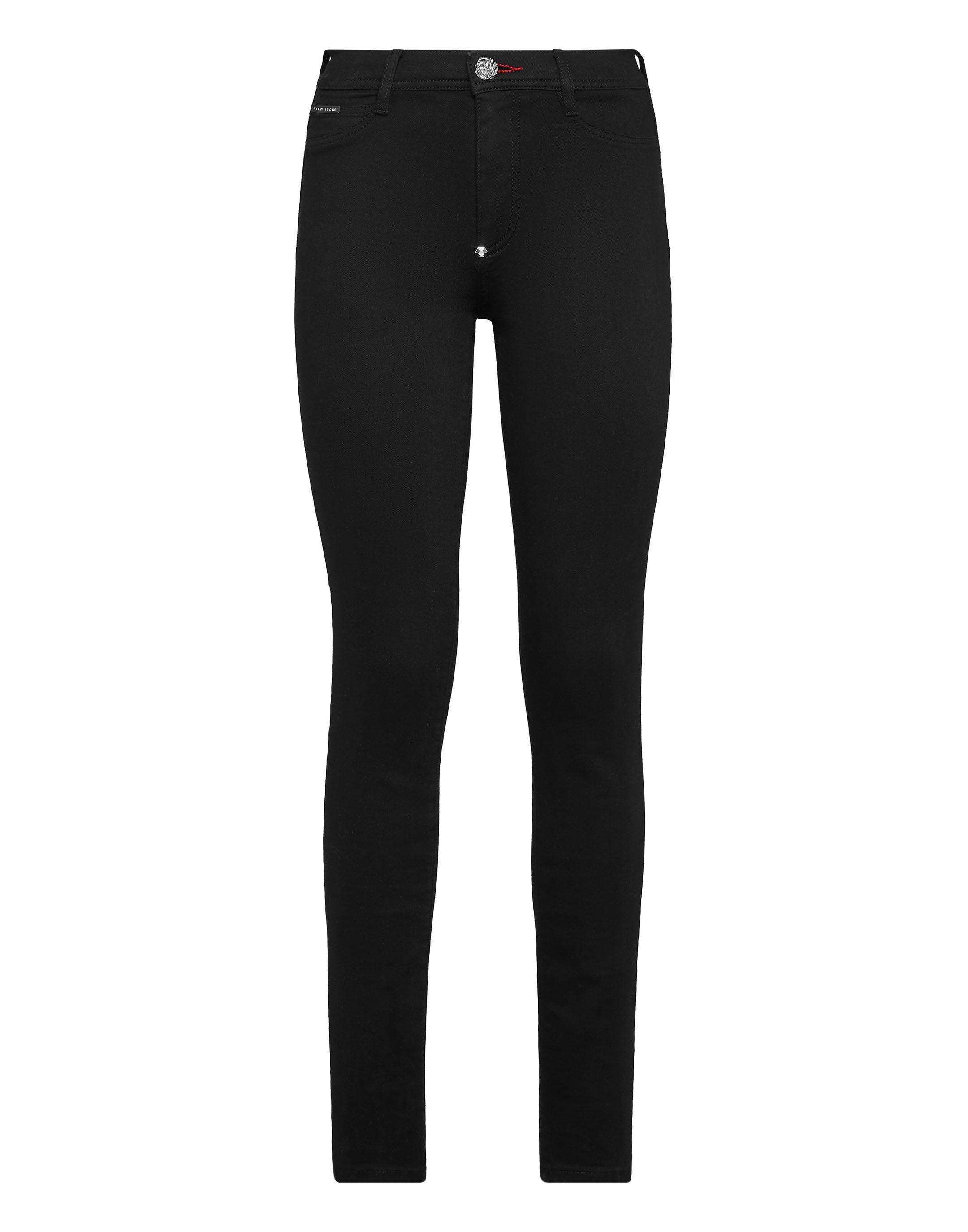 

Джинсовые джеггинсы с супер высокой талией Iconic Plein PHILIPP PLEIN, цвет capital black