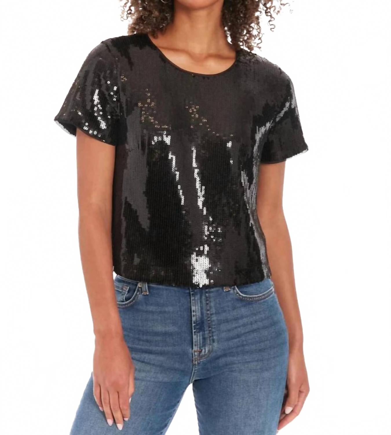 

Футболка Chelsea с пайетками в черном цвете MUSE