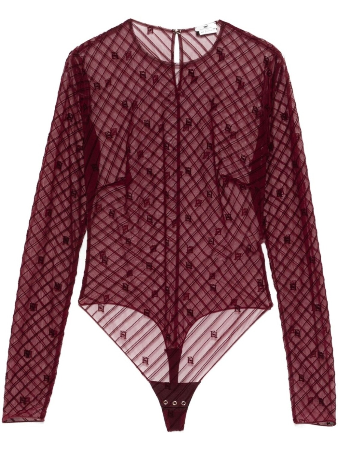 

Elisabetta Franchi боди из тюля, красный
