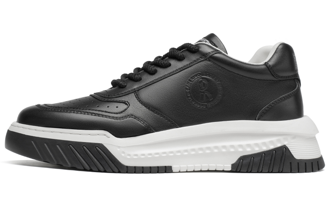 

Roberta Di Camerino Износостойкие и водостойкие туфли из коровьей кожи, увеличивающие рост, низкие, повседневные, мужские, черные