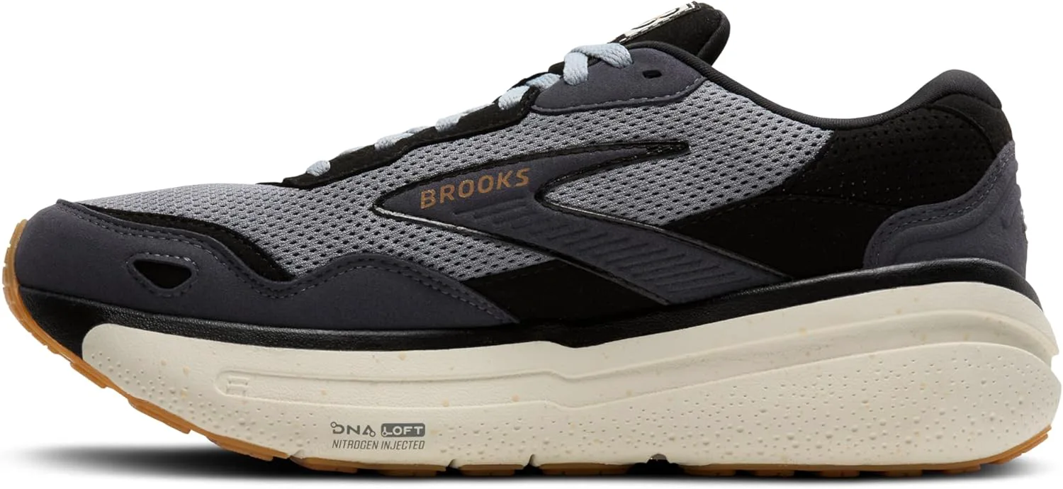 Мужские кроссовки Brooks Ghost Max из замши и кожи нейтральной модели для бега и ходьбы, черный — фото 4